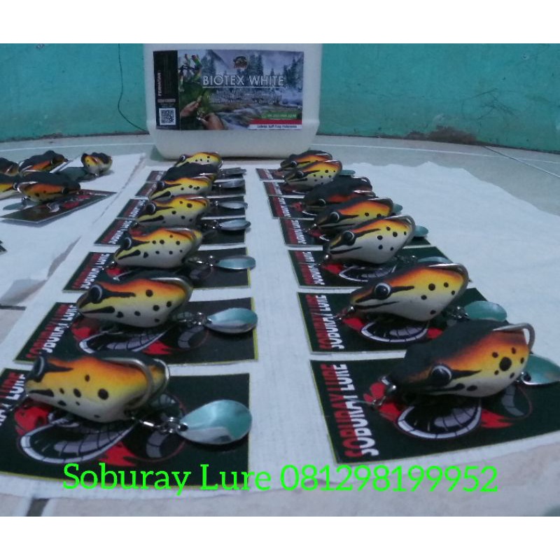 Umpan pancing Soft frog 4 cm hook vmc TYPe V 7925 MT