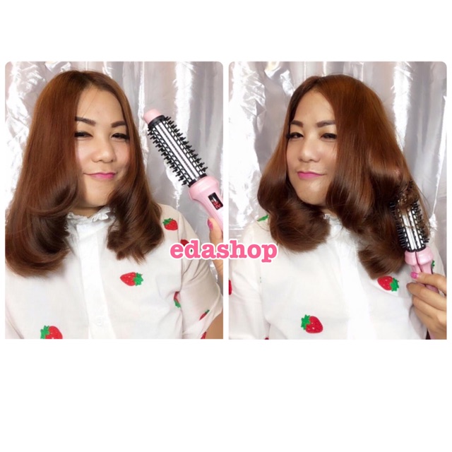 Catokan Terbaru Ladystar Pink Brush 2in1 LS-608 , bisa catok lurus , blow n curly , dijamin bagus