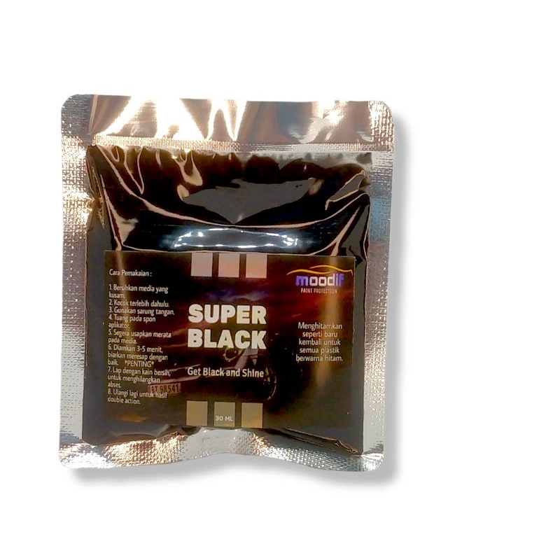 Super Black Sachet 30ml Penghitam Semua Jenis Plastik