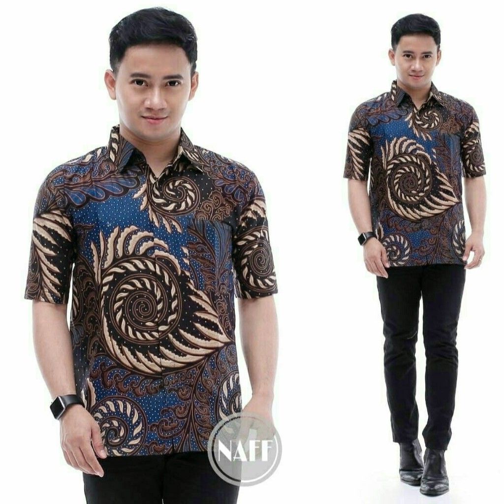 COUPEL BATIK AYAH ANAK MOTIF USER BIRU