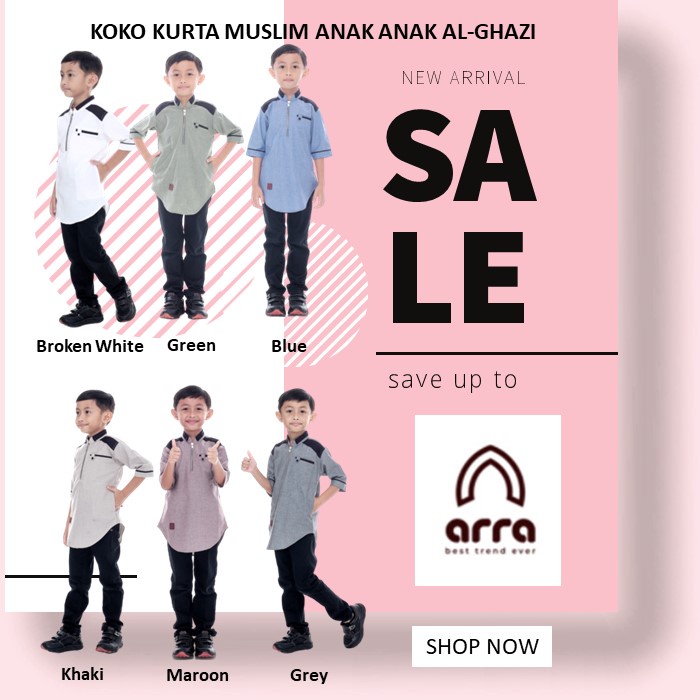 Baju Koko Muslim Qurta Kurta Pakistan Anak Pria Laki Laki Cowok Cowo Bahan Oxford Denim Tebal Series