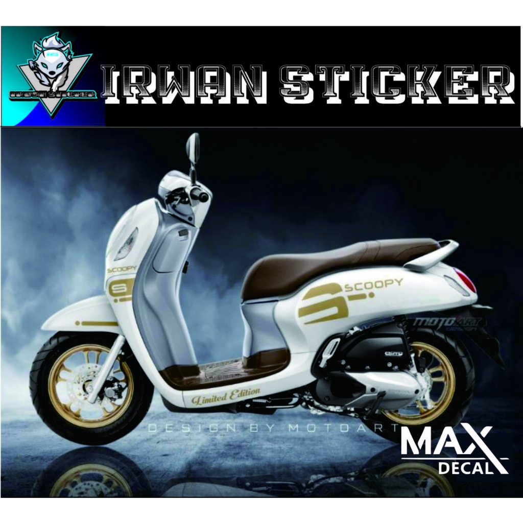 CUTTING STICKER HONDA SCOOPY VARIASI COSTUM 2021 /STICKER STRIPING SCOOPY 2020 COD