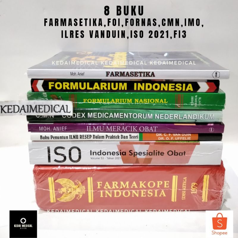 Paket 8 Farmasi ( Farmakope 3, FARMASETIKA,FOI,FORNAS, CMN, IMO , VANDUIN, ISO )