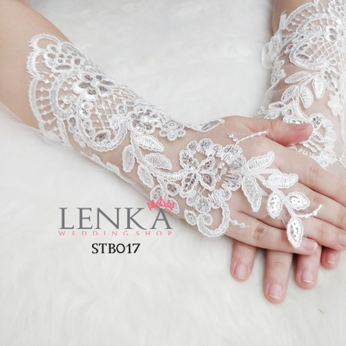 [PALING MURAH] SARUNG TANGAN LACE BROKAT WEDDING BRIDAL PESTA PREMIUM STB017