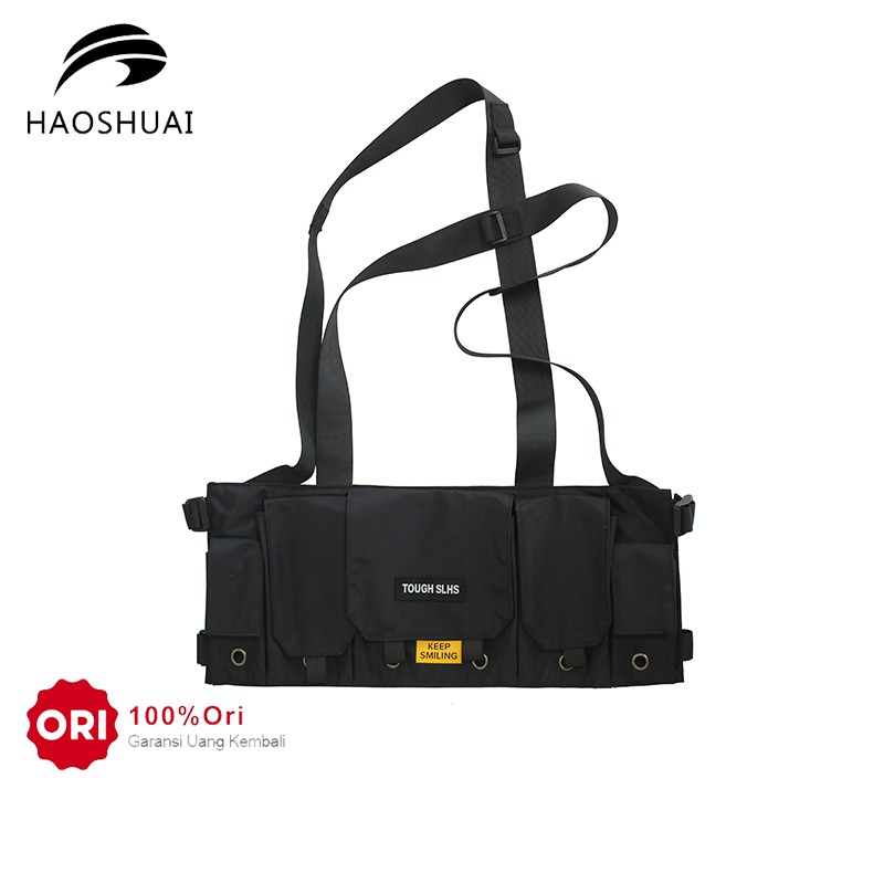 HAOSHUAI 162 Tas Motor Pria Chest Bag Pria Tas Rompi Tas Dada Waterproof WATCHKITE WKOS