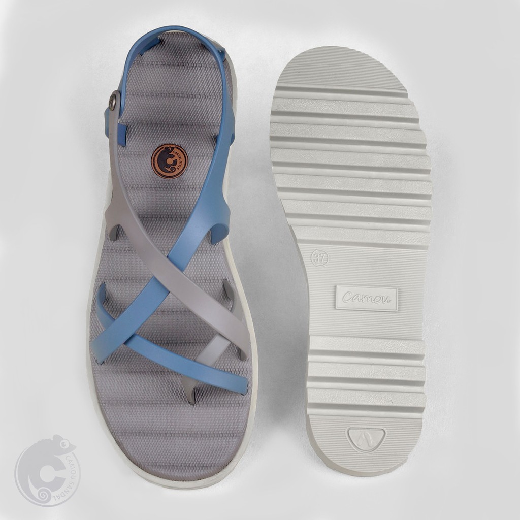 CAMOU - Liviana Mist - Sandal Tali Wanita Kasual Warna Biru Abu