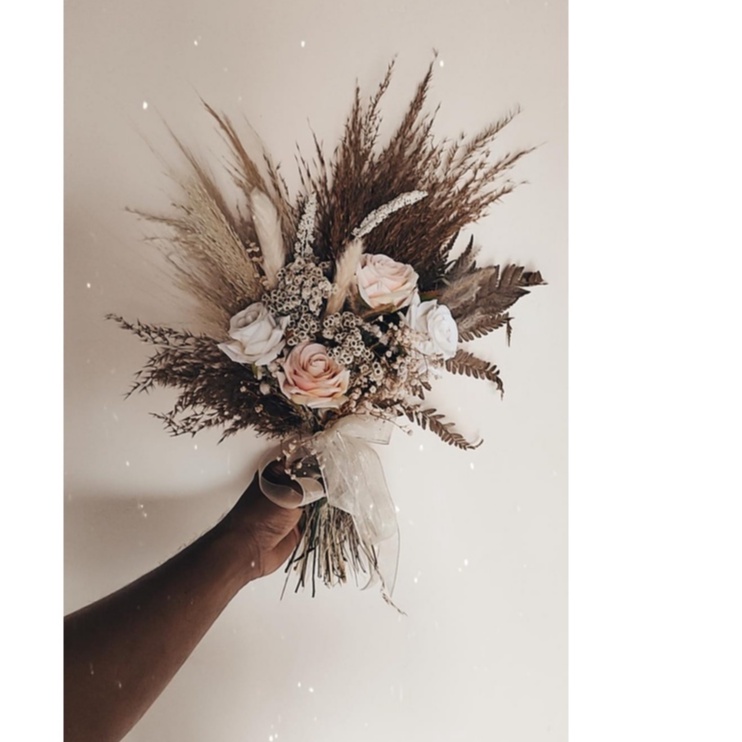 buket palem - buket bunga kering - buket prewedding kode.plm02