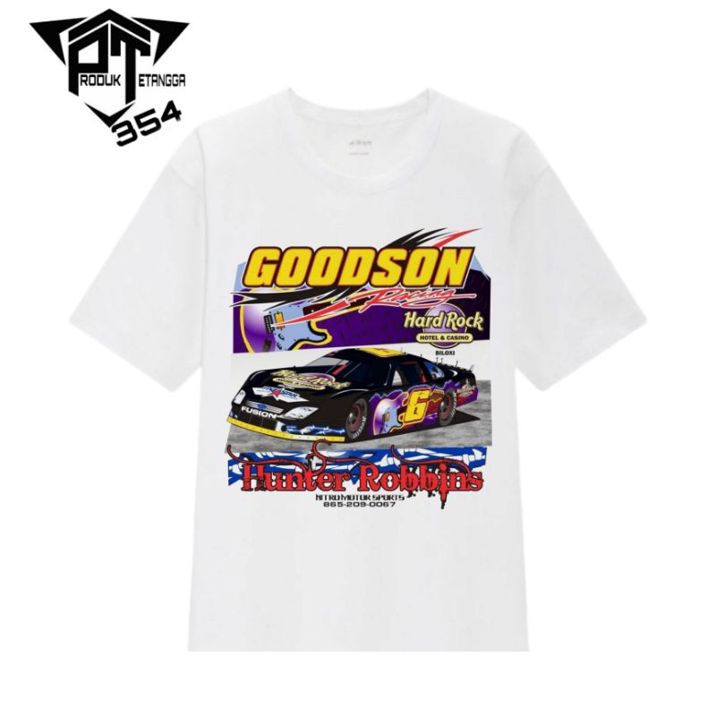 KAOS BAJU NASCAR RUMBLE WHITE VINTAGE -TSHIRT OVERSIZE GOODS ON RACING CAR - DISTRO PRIA WANITA DEWA