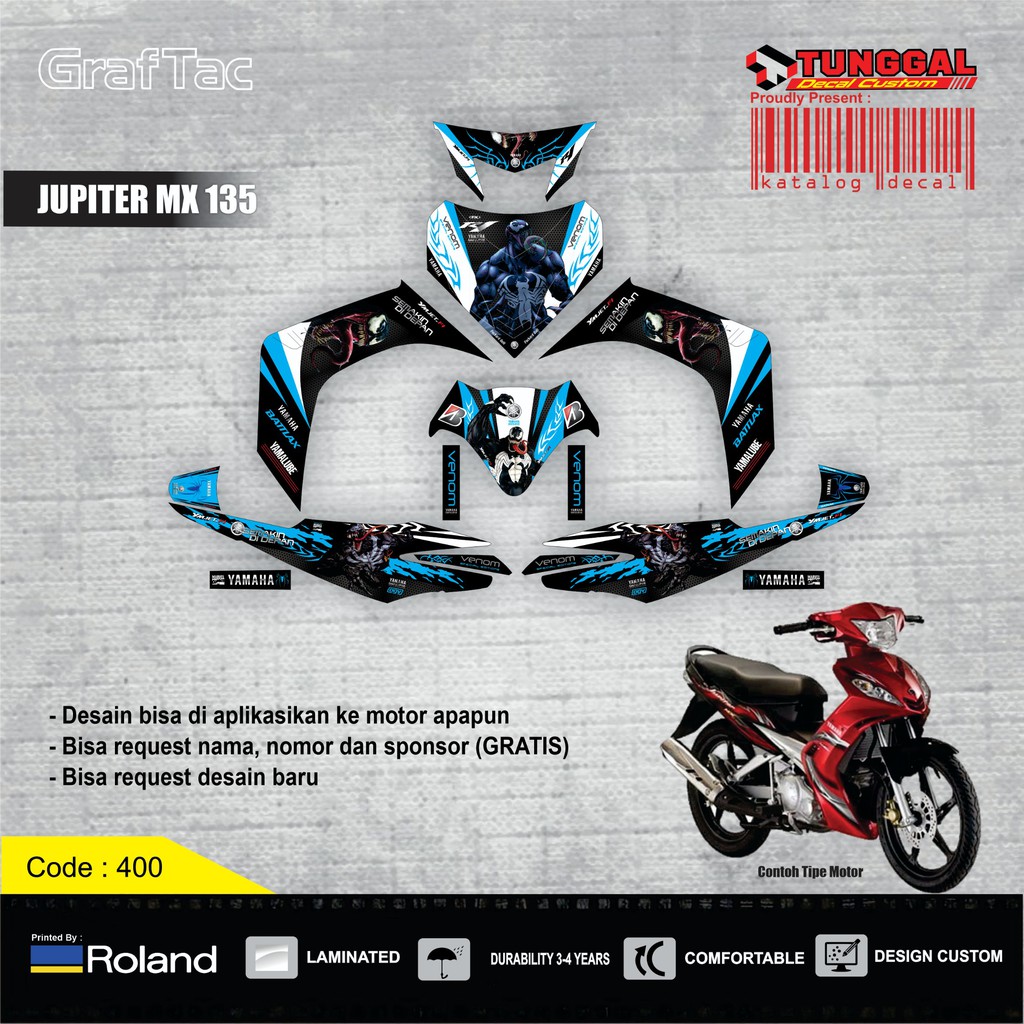 DECAL JUPITER MX 135 OLD FULL BODY DESAIN CUSTOM