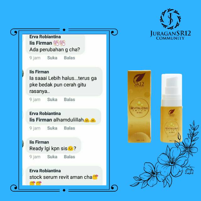 SR12 SERUM REVITALIZING ATASI BOPENG , BEKAS JERAWAT &amp; MATA PANDA / SERUM WAJAH KOLAGEN BPOM