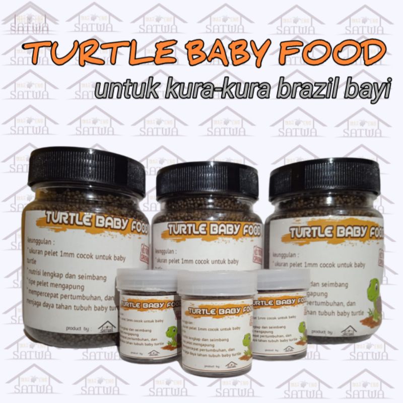 10gr makanan pakan kura kura anak bayi turtle baby kura kura air brazil ambon res