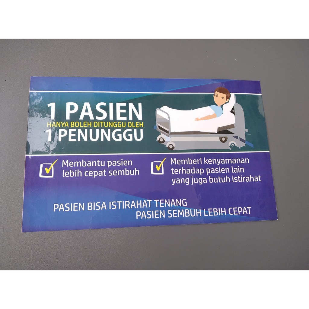 

Sticker Menjenguk Pasien | Hanya 1 Pasien boleh ditunggu 1 orang | Stiker RUMAH SAKIT