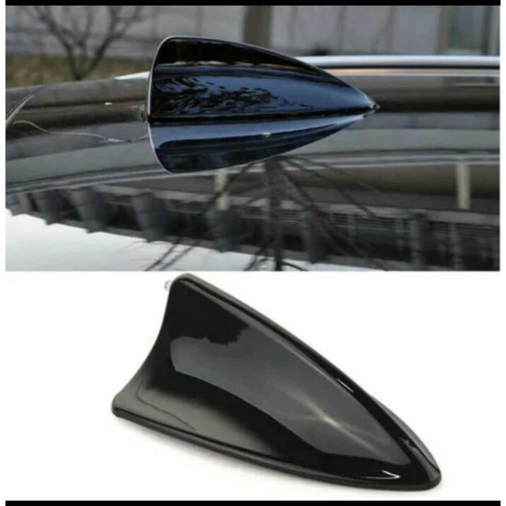 antena ANTENNA VARIASI ATAS ATAP MOBIL sirip hiu shark fin warna hitam black UNIVERSAL PLASTIK