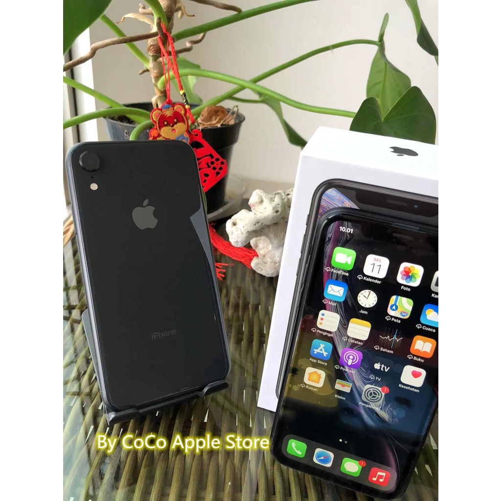 iPhoneXR 64GB All Sim Silent Fullset Original Second Mulus100% Like New 3utools All Green （Garansi 1 Tahun）