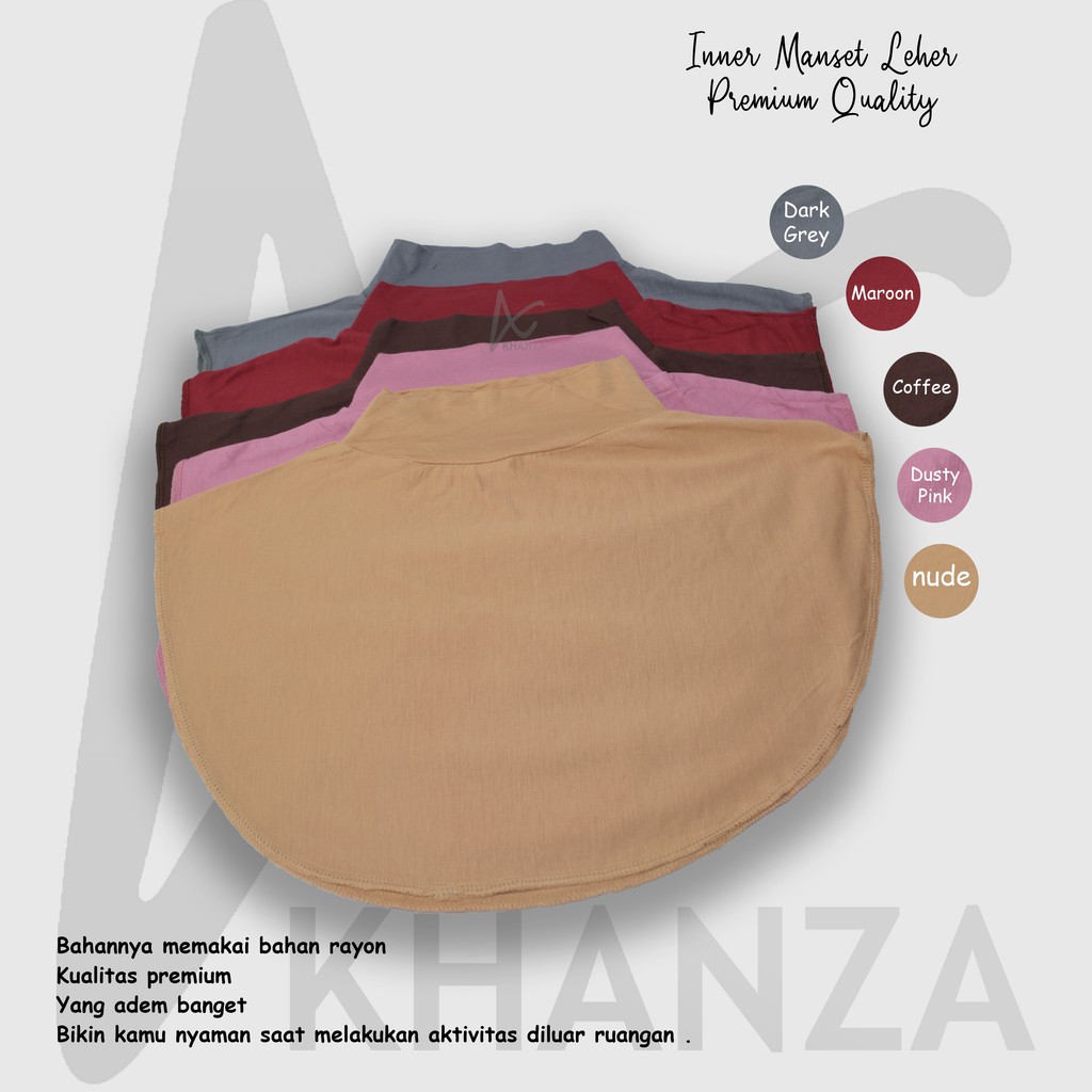 Manset Leher bahan Rayon Premium Iner Dada Dalaman Hijab