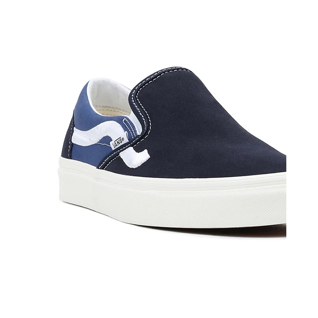 SEPATU VANS OFF THE WALL | SLIP ON SIDESTRIPE NAVY