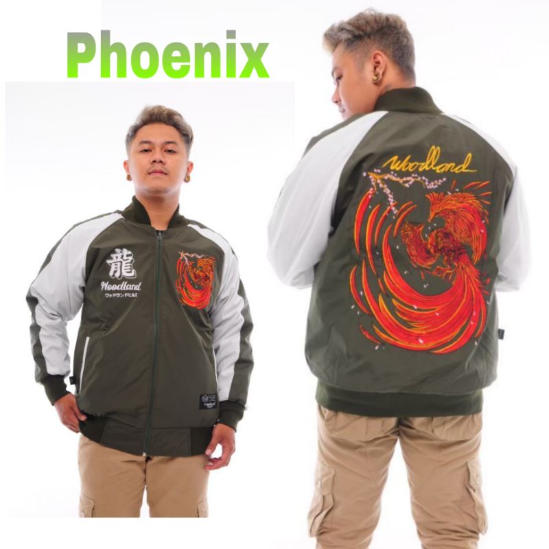 jaket sukajan full bordir puring dakron art naga tiger geisha phoenix ryujin original woodland
