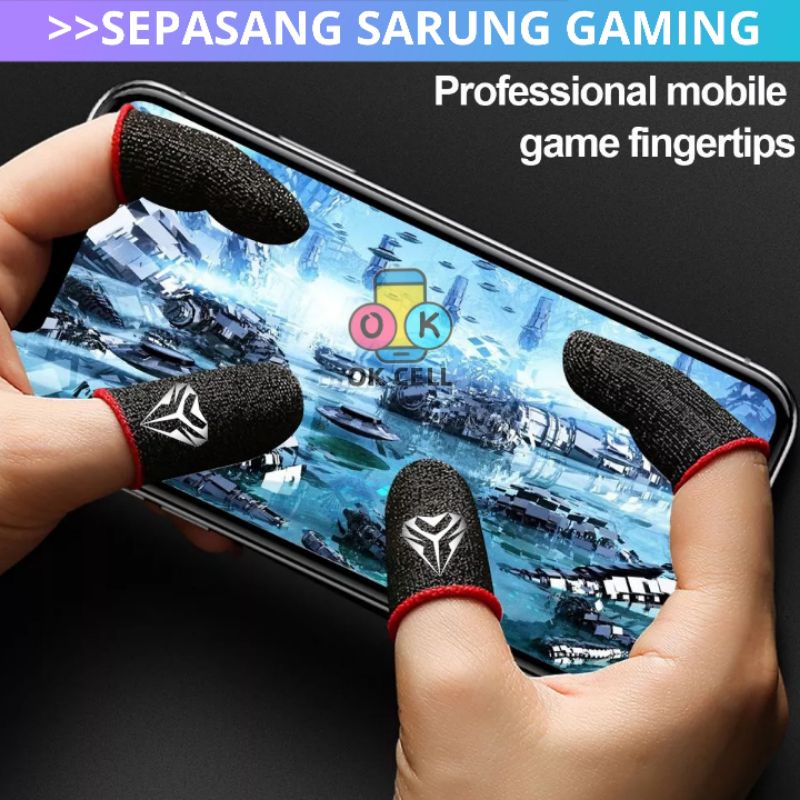 2PCS SARUNG JARI JEMPOL GAMING ANTI KERINGAT / FINGER SLEEVE GAMER GAMERS GAMING FF ML PUBGM CODM SUPER SENSITIF PREMIUM