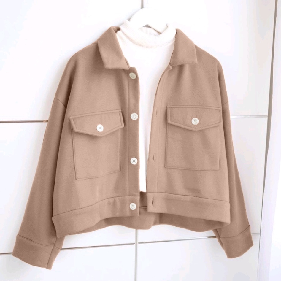 Outer Wanita Cardigan-Kakao (kerah)