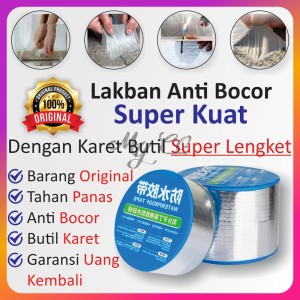 COD Lakban Tape Allumunium Waterproof Anti Bocor Atap 5CM X 5Meter anti panas lakban besi kuat panas