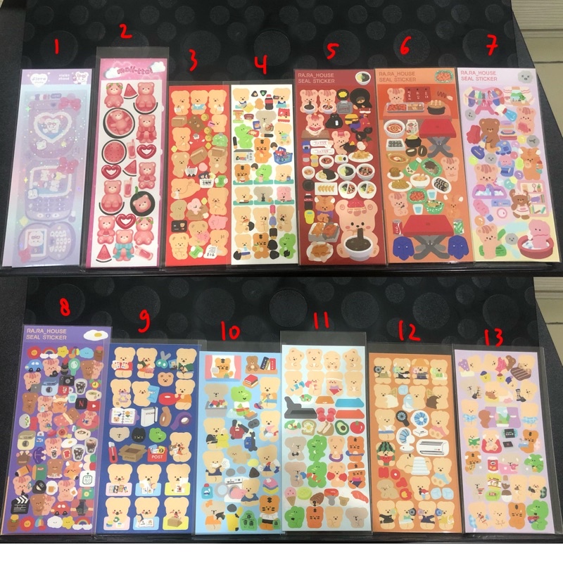 

[READY STOCK KAD] Sticker Korea Official stiker brand floro studio moii ttoi 9394 kr rara house deco pc polco diary journalling