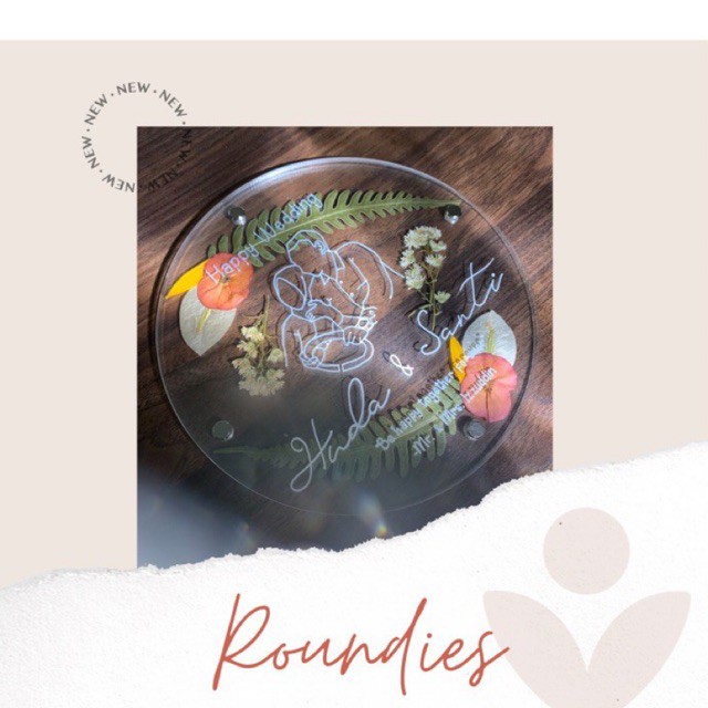 ROUNDIES - Pressed flower / Floating frame / Acrylic frame / Frame akrilik