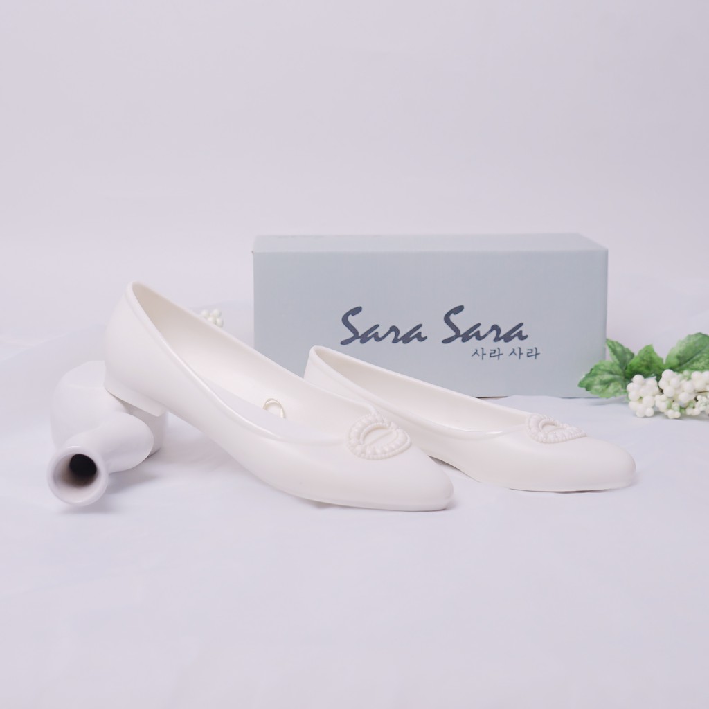 Sara Sara Permata flat shoes jelly sepatu jelly wanita trendy sepatu kerja