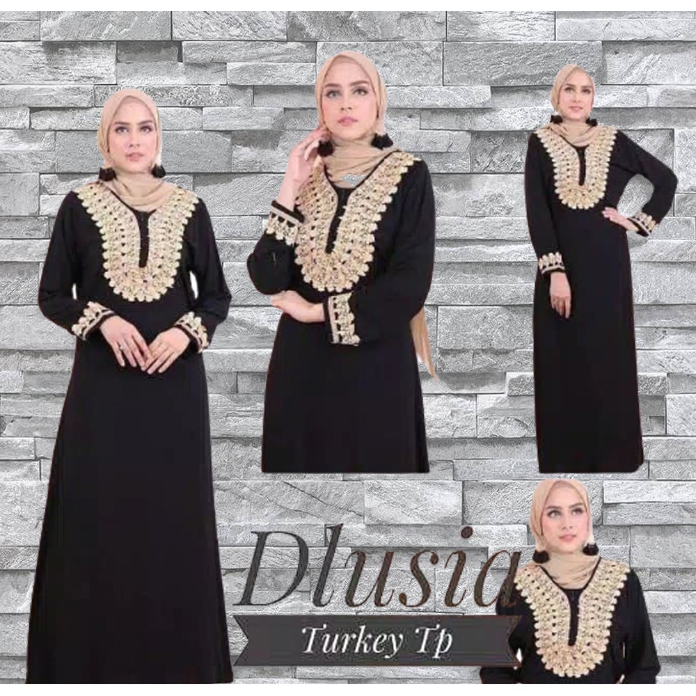 Daster arab renda Dlusia Turkey TP lengan panjang Sabanastore