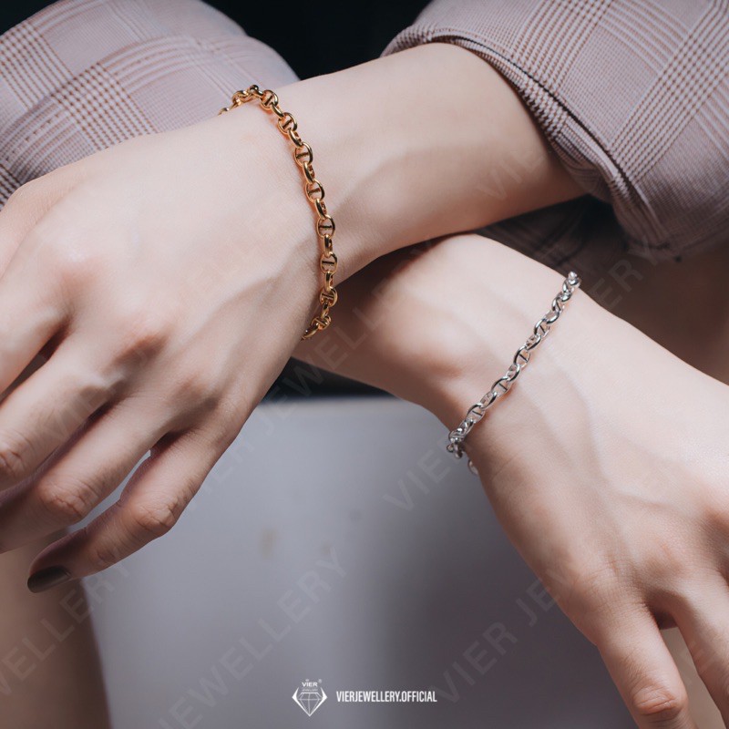 YORI BY VIER JEWELLERY BRACELET 10389, Gelang Lapis emas , Gelang Rantai Lapis Emas