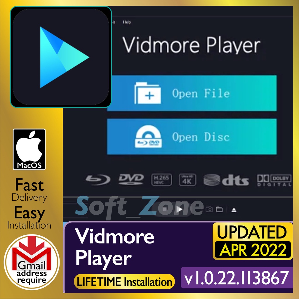 

Vdmr Plyr 1.0.22 - Bs Plyr fr Bl-Rys, DVDs & 4K Vds [mcOSX Mntry (Intl/M1) Spprt] -Dgtl Dwnld
