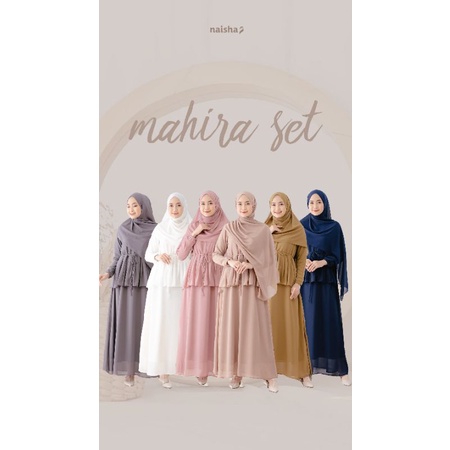 GAMIS MAHIRA SET+PASHMINA CERUTY BY NAISA/GAMIS SET TERBARU/GAMIS SET SYAR'I/DRESS SET MUSLIMAH/TERL