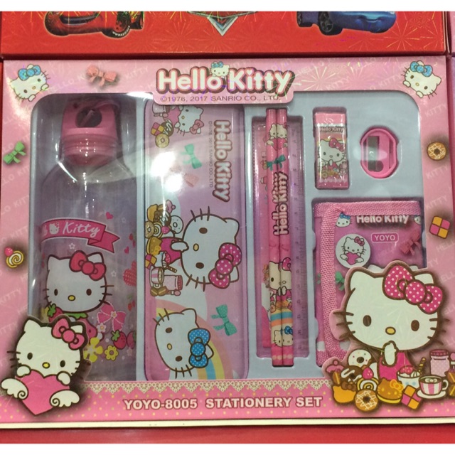 

Stationery set / alat tulis set katakter fancy Anak sekolah Hello kitty Lengkap cewek