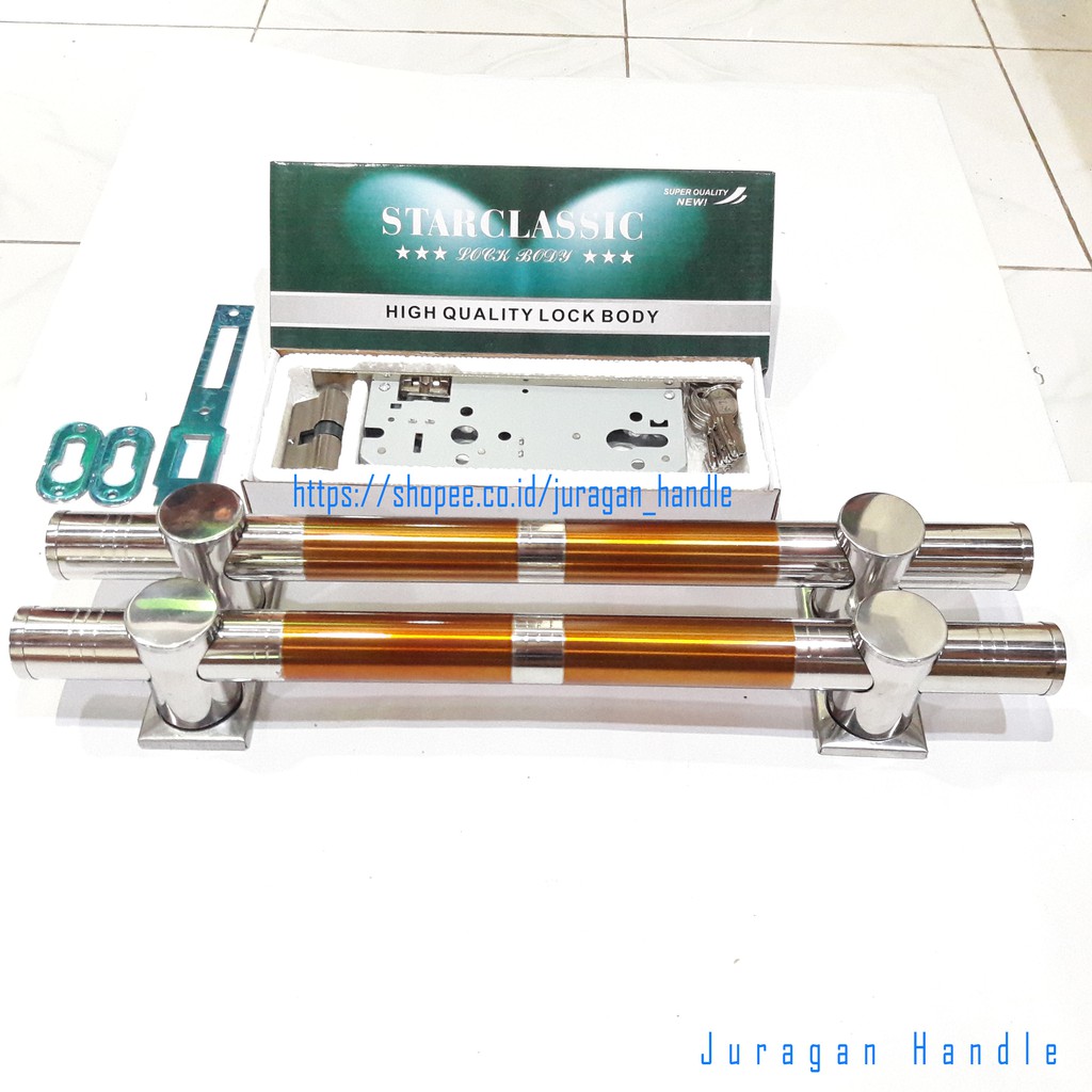 Paket Handle Pintu Rumah Minimalis 45 Cm Tarikan Pintu Gagang Pintu Stainless Model Spb