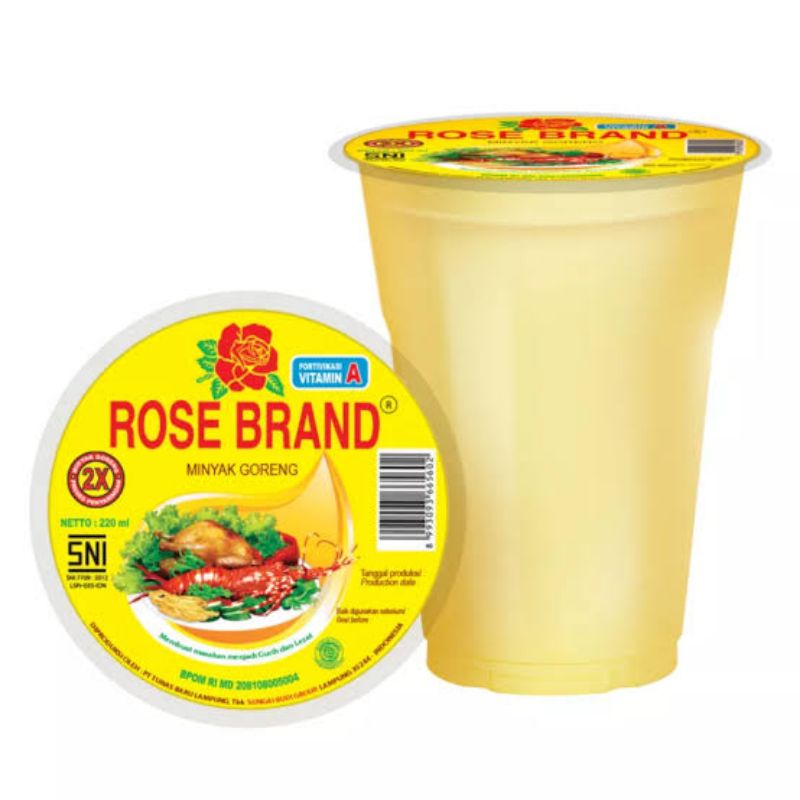

Minyak gelas rose brand 220 ml dus / karton