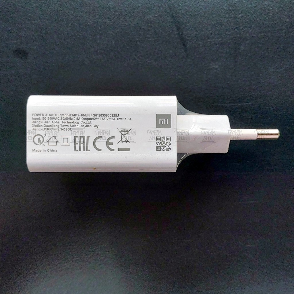 Travel Charger XiaoMi INDONESIA Type C 3A Ampere Fast Quick Charging MDY-10-EF MDY10EF Mi4C Mi5 Mi5S