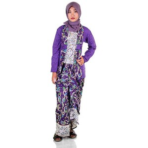 Setelan RNB Kebaya Embos Kutubaru + Rok Batik Rimple Kinanti (Ungu)