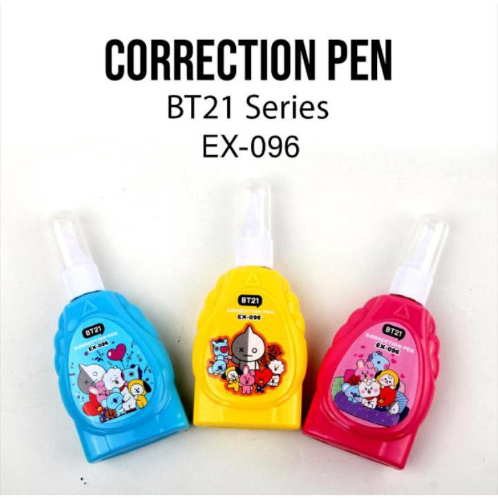 

AS888 - Tip Ex Botol Cair Correction Pen Motif Bt21 Ex-096