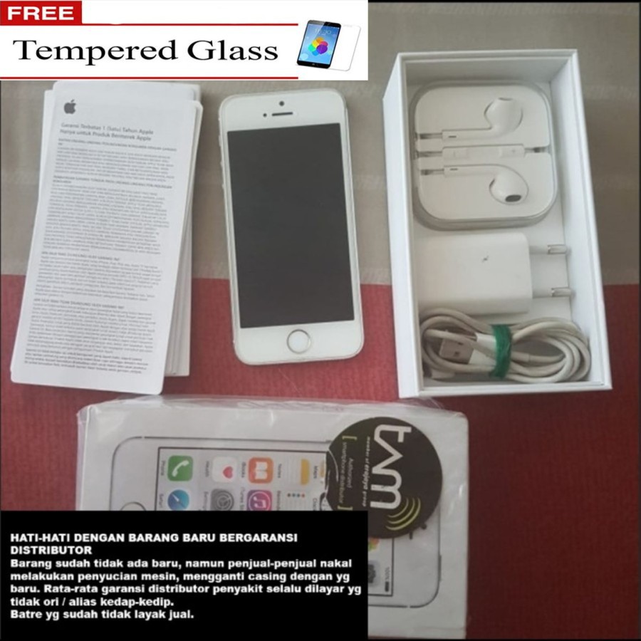 iPhone 5s 32GB Second Resmi Gold Silver Space Grey