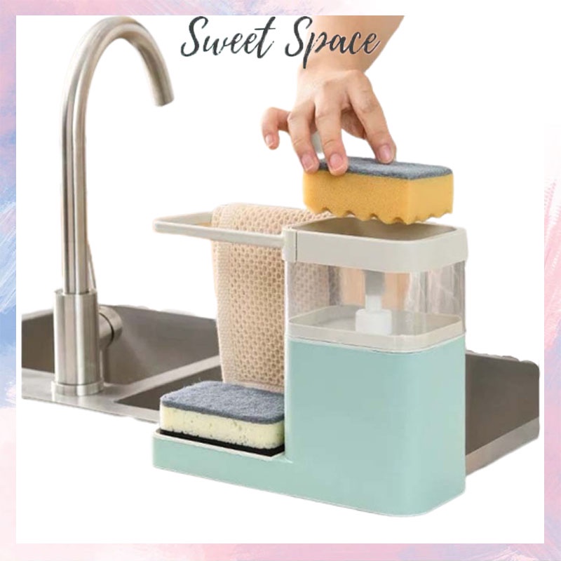 DISPENSER SABUN 3 IN 1 CUCI PIRING SERBAGUNA / TEMPAT SABUN CUCI PIRING [SWEETSPACE]