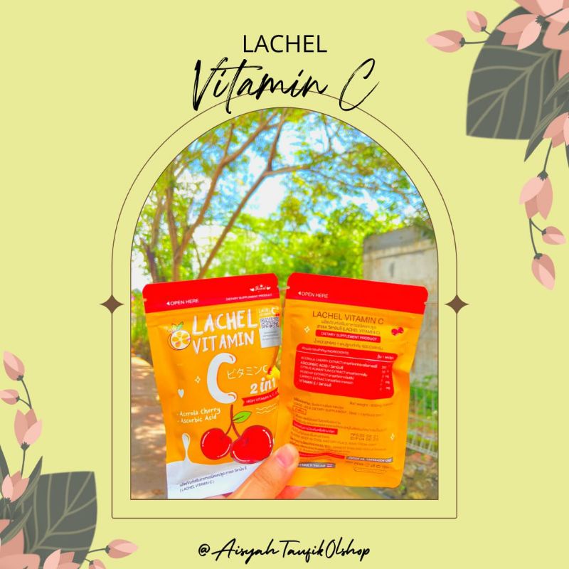 LACHEL VITAMIN C BY SKINEST BARCODE THAILAND 100% ORI / SUPPLEMENT UNTUK PEMUTIH KULIT