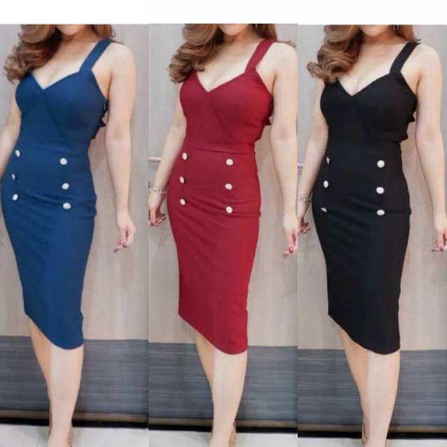 GAUN DRESS KONDANGAN WEDDING DRESS 0808 HELENA | DRES PESTA WANITA BAHAN SCUBA WEDGES UKURAN ALLSIZE