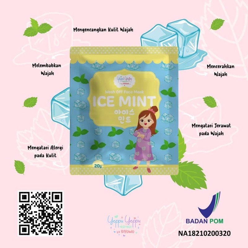 (READY) YEPPU YEPPU MASK BY KIYOWO MASKER YEPPU-YEPPU WASH OFF FACE MASK WITH NIACINAMIDE