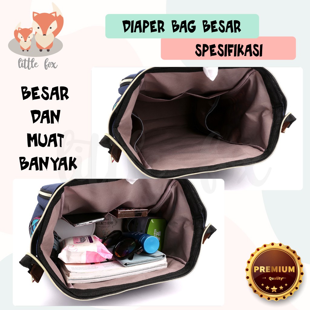 [ IMPORT] Diaper Bag / Tas Keperluan / Tas Ransel Bayi Muat Banyak Kantong / Travelling Bag / Tas Jalan