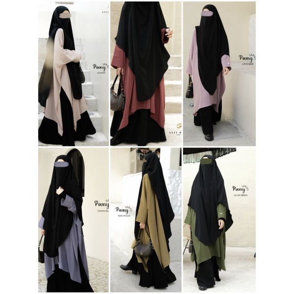 Alfi Huraiyah - Peony Series By Alfi Huraiyah ( Gamis + Outer )