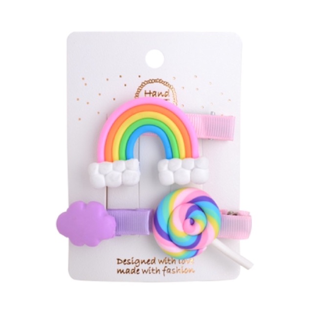 JOYFULBABY Rainbow Candy Jepit Rambut Anak