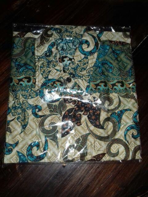 Bswart Batik Hrb026 Kenongo Hem Pendek Padi Pekalongan M L Xl Batik Pria Murah Modern Grosir