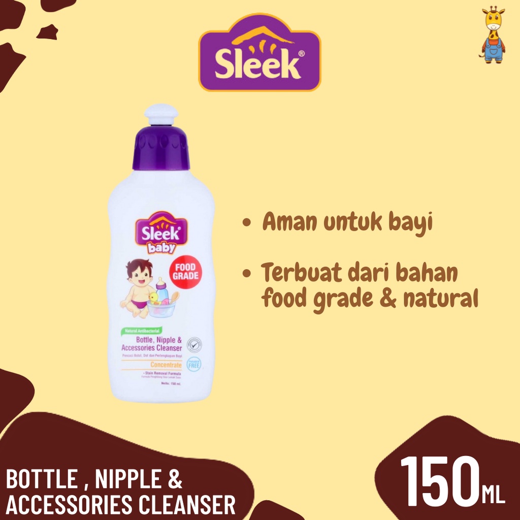 Sleek Baby Nipple Botol 150ml - Bottle, Nipple &amp; Accessories Cleanser