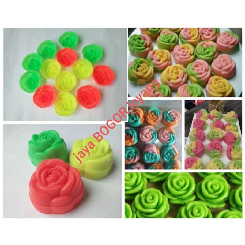 CETAKAN PUDING MOTIF MAWAR MINI DIAMETER 6,5
