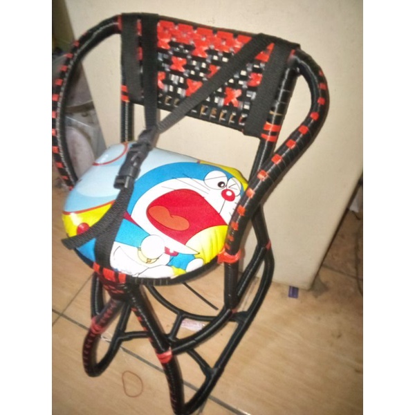 MOTIV TERBARU SATU WARNA boncengan rotan motor matic//kursi rotan motor matic beat Mio Vario Scoopy//kursi rotan depan//kursi rotan anak//jok motor matic