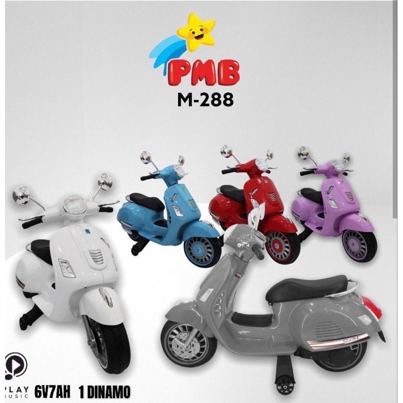 Motor Mainan Aki Anak PMB 288 Vestic Scooter Vintage - Pink